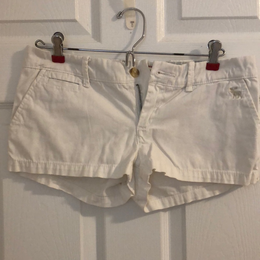 Abercrombie white mini shorts